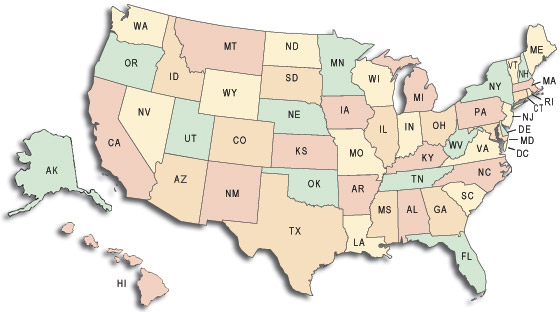 Map of Petshelters in the United States